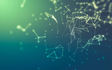 Çokgen alanı düşük Poli koyu arka plan, 3d render