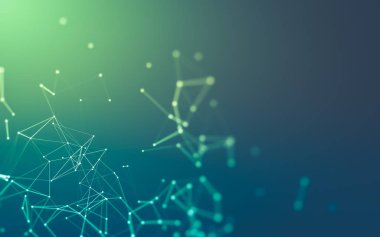 Çokgen alanı düşük Poli koyu arka plan, 3d render