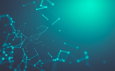 Çokgen alanı düşük Poli koyu arka plan, 3d render