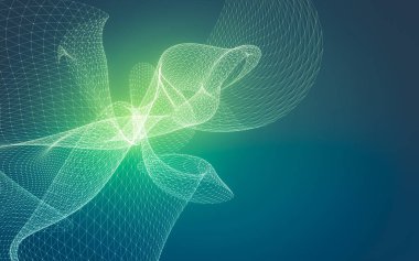 Çokgen alanı düşük Poli koyu arka plan, 3d render