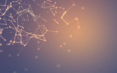 Çokgen alanı düşük Poli koyu arka plan, 3d render