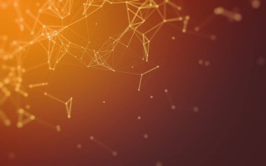 Çokgen alanı düşük Poli koyu arka plan, 3d render