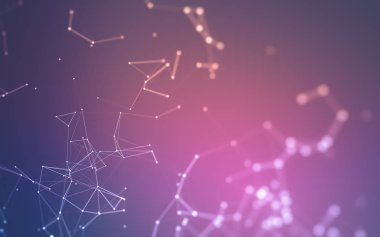 Çokgen alanı düşük Poli koyu arka plan, 3d render