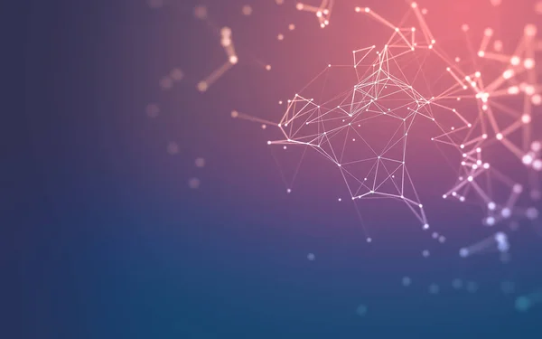 Çokgen alanı düşük Poli koyu arka plan, 3d render