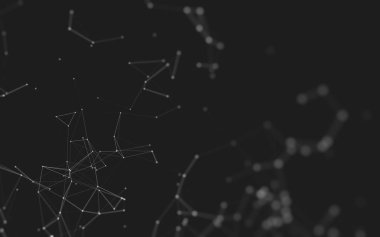 Çokgen alanı düşük Poli koyu arka plan, 3d render