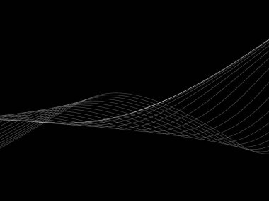 Bir parlayan ile koyu arka plan soyut dalgalar