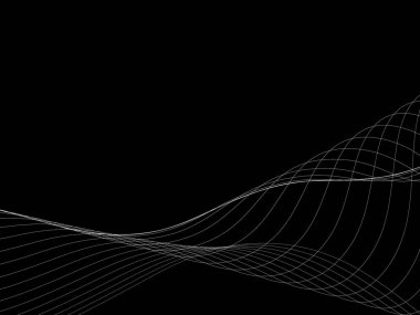 Bir parlayan ile koyu arka plan soyut dalgalar