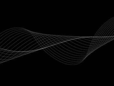 Bir parlayan ile koyu arka plan soyut dalgalar