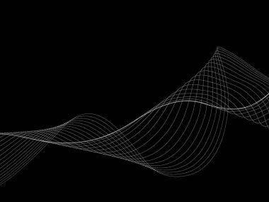 Bir parlayan ile koyu arka plan soyut dalgalar