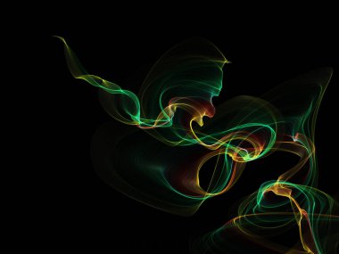 Bir parlayan ile koyu arka plan soyut dalgalar