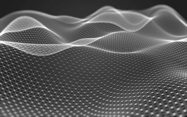 Çokgen alanı düşük Poli koyu arka plan, 3d render