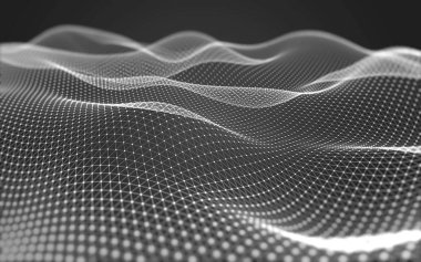 Çokgen alanı düşük Poli koyu arka plan, 3d render