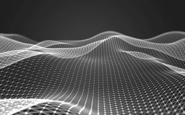 Çokgen alanı düşük Poli koyu arka plan, 3d render