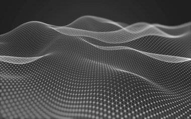 Çokgen alanı düşük Poli koyu arka plan, 3d render