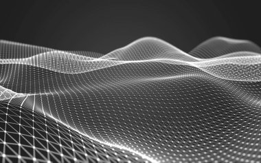 Çokgen alanı düşük Poli koyu arka plan, 3d render