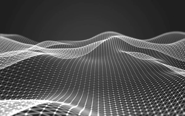 Çokgen alanı düşük Poli koyu arka plan, 3d render