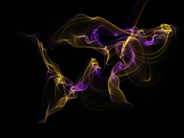 Bir parlayan ile koyu arka plan soyut dalgalar