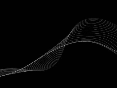 Bir parlayan ile koyu arka plan soyut dalgalar