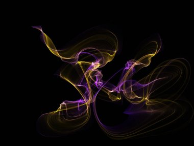 Bir parlayan ile koyu arka plan soyut dalgalar