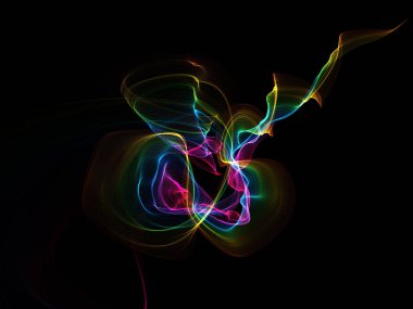 Bir parlayan ile koyu arka plan soyut dalgalar