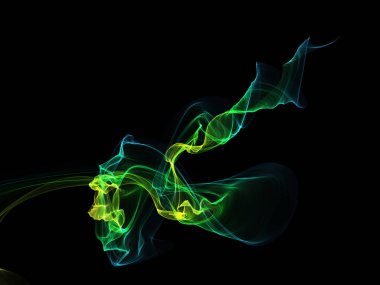 Bir parlayan ile koyu arka plan soyut dalgalar