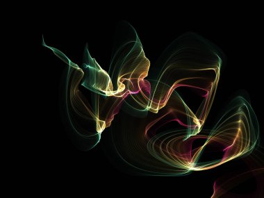 Bir parlayan ile koyu arka plan soyut dalgalar