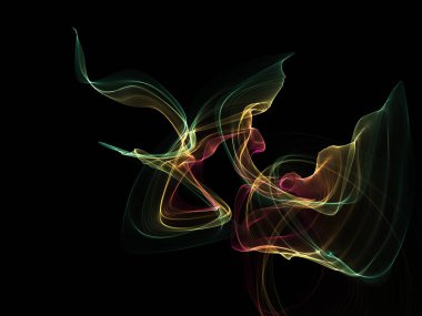 Bir parlayan ile koyu arka plan soyut dalgalar