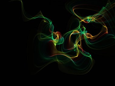 Bir parlayan ile koyu arka plan soyut dalgalar