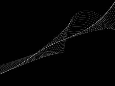 Bir parlayan ile koyu arka plan soyut dalgalar