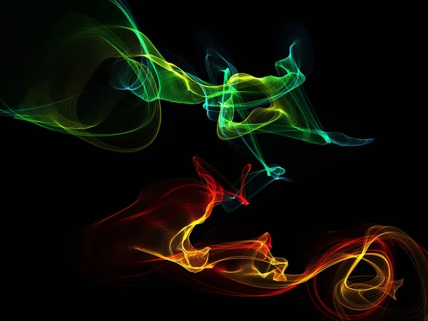 Bir parlayan ile koyu arka plan soyut dalgalar