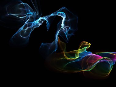 Bir parlayan ile koyu arka plan soyut dalgalar