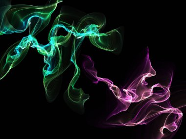 Bir parlayan ile koyu arka plan soyut dalgalar