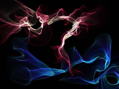 Bir parlayan ile koyu arka plan soyut dalgalar