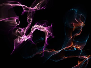 Bir parlayan ile koyu arka plan soyut dalgalar