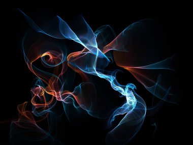 Bir parlayan ile koyu arka plan soyut dalgalar