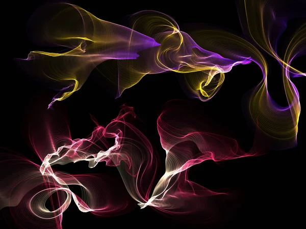 Bir parlayan ile koyu arka plan soyut dalgalar