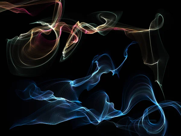 Bir parlayan ile koyu arka plan soyut dalgalar