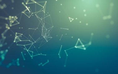 Çokgen alanı düşük Poli koyu arka plan, 3d render