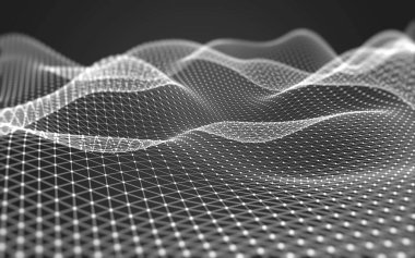 Çokgen alanı düşük Poli koyu arka plan, 3d render