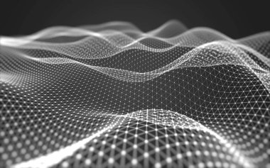 Çokgen alanı düşük Poli koyu arka plan, 3d render