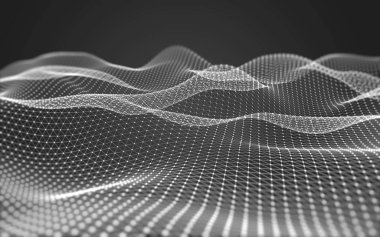 Çokgen alanı düşük Poli koyu arka plan, 3d render