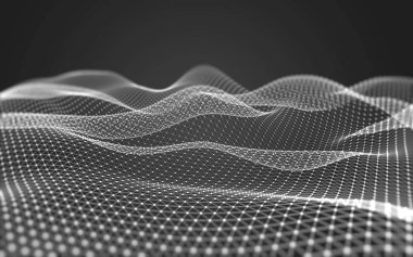 Çokgen alanı düşük Poli koyu arka plan, 3d render