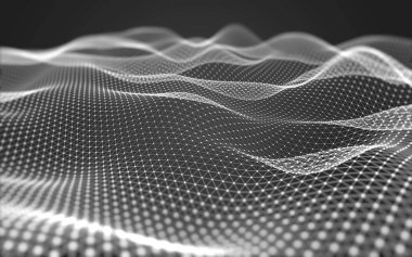 Çokgen alanı düşük Poli koyu arka plan, 3d render