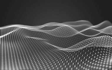 Çokgen alanı düşük Poli koyu arka plan, 3d render