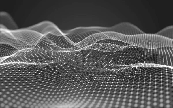 Çokgen alanı düşük Poli koyu arka plan, 3d render