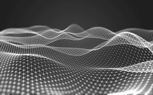 Çokgen alanı düşük Poli koyu arka plan, 3d render