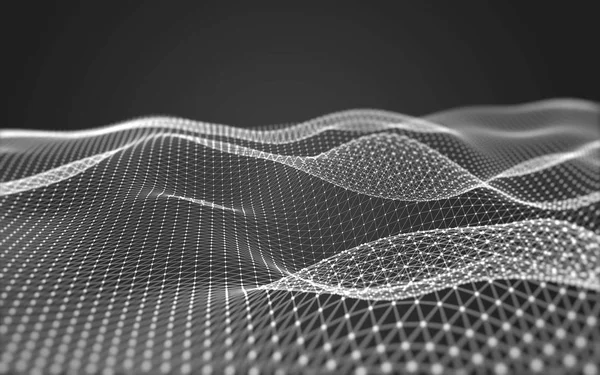 Çokgen alanı düşük Poli koyu arka plan, 3d render