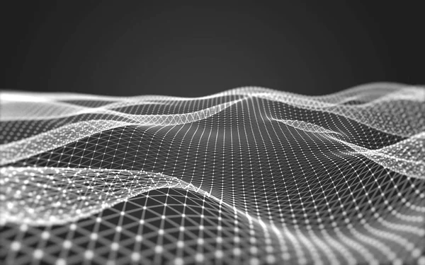 Çokgen alanı düşük Poli koyu arka plan, 3d render