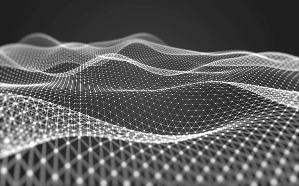 Çokgen alanı düşük Poli koyu arka plan, 3d render