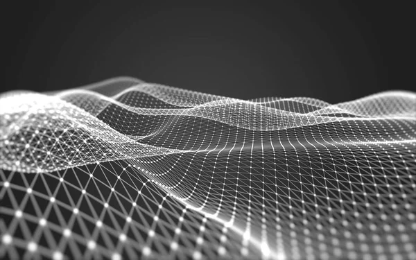 Çokgen alanı düşük Poli koyu arka plan, 3d render